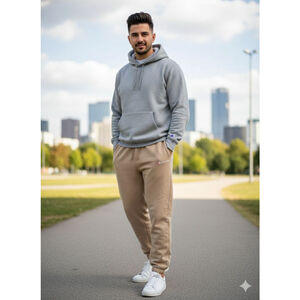 Men's Champion Beige Sweatpants & Joggers XL with White Logo